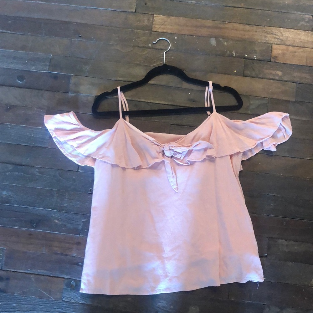 Boutique Blush cold shoulder top